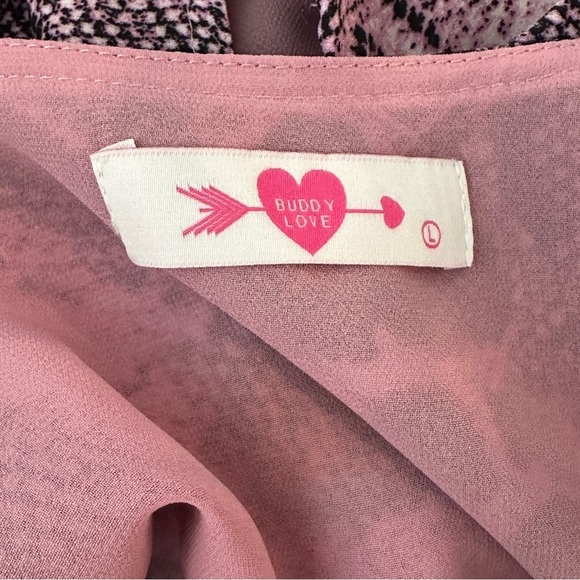 Buddy Love snake skin print dress short sleeves Large - Picture 6 of 7